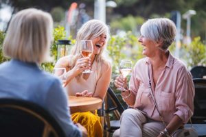 Menopausal age women enjoying time together thanks to estrogen replacement therapy